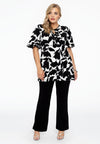 Tunic flare frilled sleeves VITTORIA - white