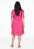 Dress A-line cut-out LACE - pink - #3