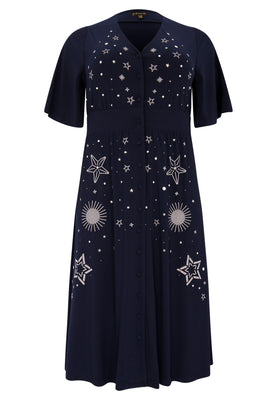 Dress circle sleeve DOLCE - blue - #4