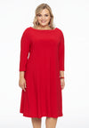Dress boat neck DOLCE - red