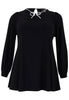 Tunic Wide Bottom Strass Ribbon DOLCE - black  - #4