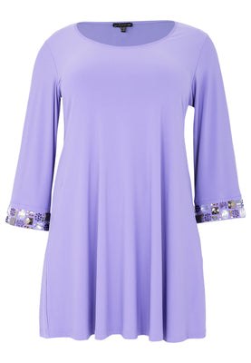 Tunic wide bottom stones DOLCE - light purple - #4