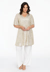 Tunic wide bottom PAILLETE - ecru