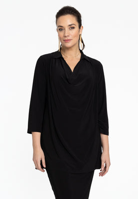 Tunic flare waterfall DOLCE - black  - #1