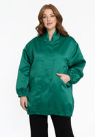 Bomber long SATIN - green  - #1