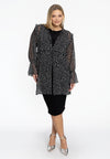 Cardigan ruffled LEONA - grey