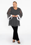 Tunic wide bottom DOTS - black