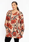 Tunic wide bottom PAPAVERO - red