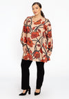 Tunic wide bottom PAPAVERO - red