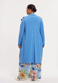 Cardigan draped shawl DOLCE - blue - #3