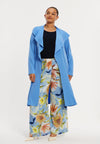 Cardigan draped shawl DOLCE - blue