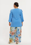 Tunic flare frilled sleeve DOLCE - blue - #3