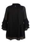 Tunic wide bottom CHIFFON - black - #3