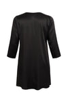 Tunic wide bottom SATIN - black - #4