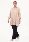 Tunic wide bottom SATIN - pink