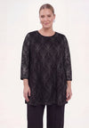 Tunic A-line SILVER LUX - black 