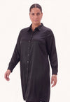 Dress shirt satin - Black