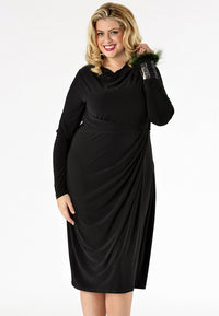 Dress draped DOLCE - black - #1