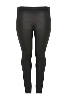 Legging half stretch leather - black  - #4