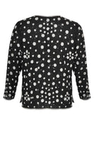 Jacket beaded v-neck short - black  - #3