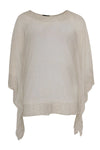 Tunic square net beaded border - white - #4