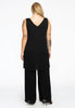 Singlet long v-neck voile UNI - black  - #3