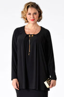 Shirt pleated necklace DOLCE - black  - #1