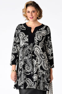 Shirt wide bot contrast SUE - black - #1