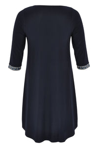 Dress beaded trim DOLCE - blue - #3