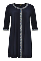 Dress beaded trim DOLCE - blue - #4