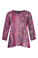 Tunic v-neck PINK SNAKE - pink - #3