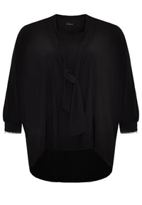 Blouse scarf lace cuff DOLCE - black - #4