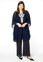 Tunic lace neck voile - blue - #2