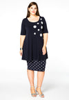 Tunic wide bottom sequin dots - blue - #2