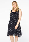 Dress sleeveless DOTS - blue