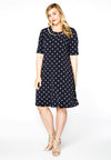 Dress pearl neck DOTS - blue - #2