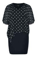 Dress voile layer DOTS - blue - #4