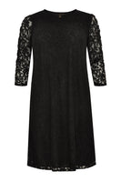 Dress puckered sleeves LACE - black - #4