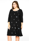 Dress beaded front DOLCE - black
