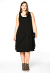 Dress pointy layer VOILE - black 