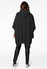 Poncho fur collar - black - #3
