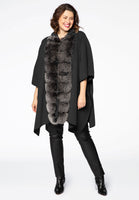 Poncho fur collar - black  - #2