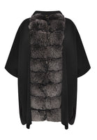 Poncho fur collar - black  - #4