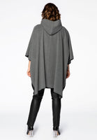 Poncho fur collar - grey  - #3