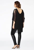 Tunic voile diamond strap - black  - #3