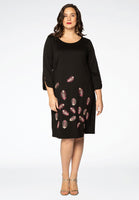 Dress INTERLOCK feather - black  - #2