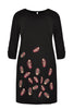 Dress INTERLOCK feather - black  - #4