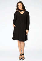 Dress DOLCE flower collar - black  - #2