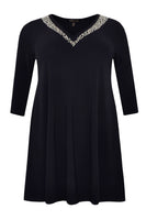 Tunic wide bottom beaded DOLCE - blue - #4