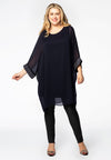 Tunic beaded cuff VOILE - blue - #2